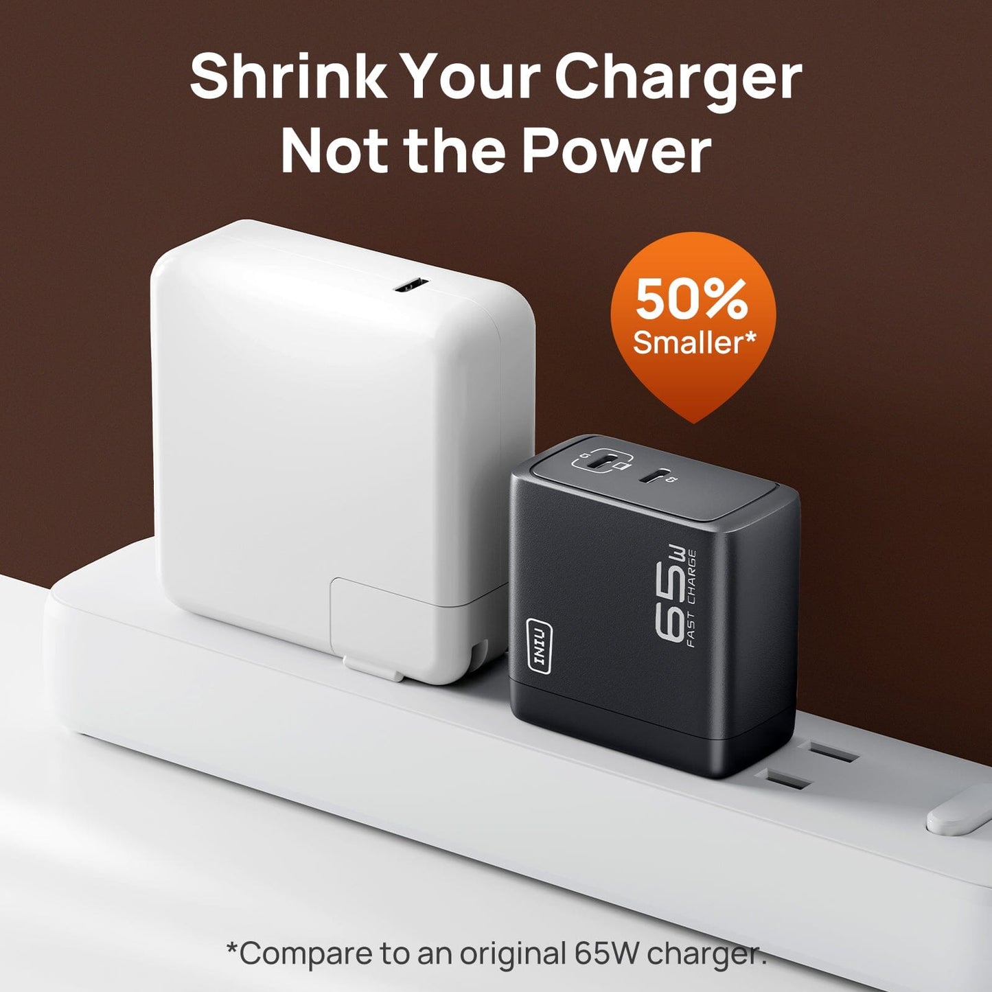 INIU I624 65W Dual Ports Wall Charger, GaN Material