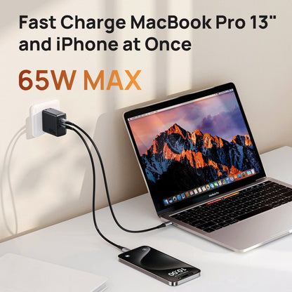 INIU I624 65W Dual Ports Wall Charger, GaN Material