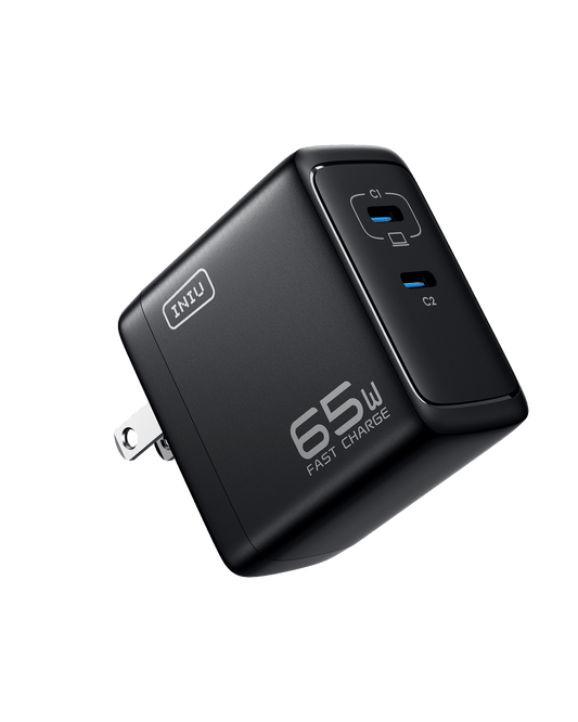 INIU I624 65W Dual Ports Wall Charger, GaN Material